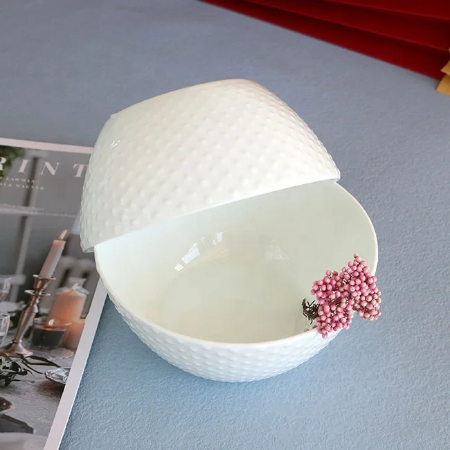 Eco Friendly Product White Porcelain Blows Custom Design Round Bone China Soup Bowl