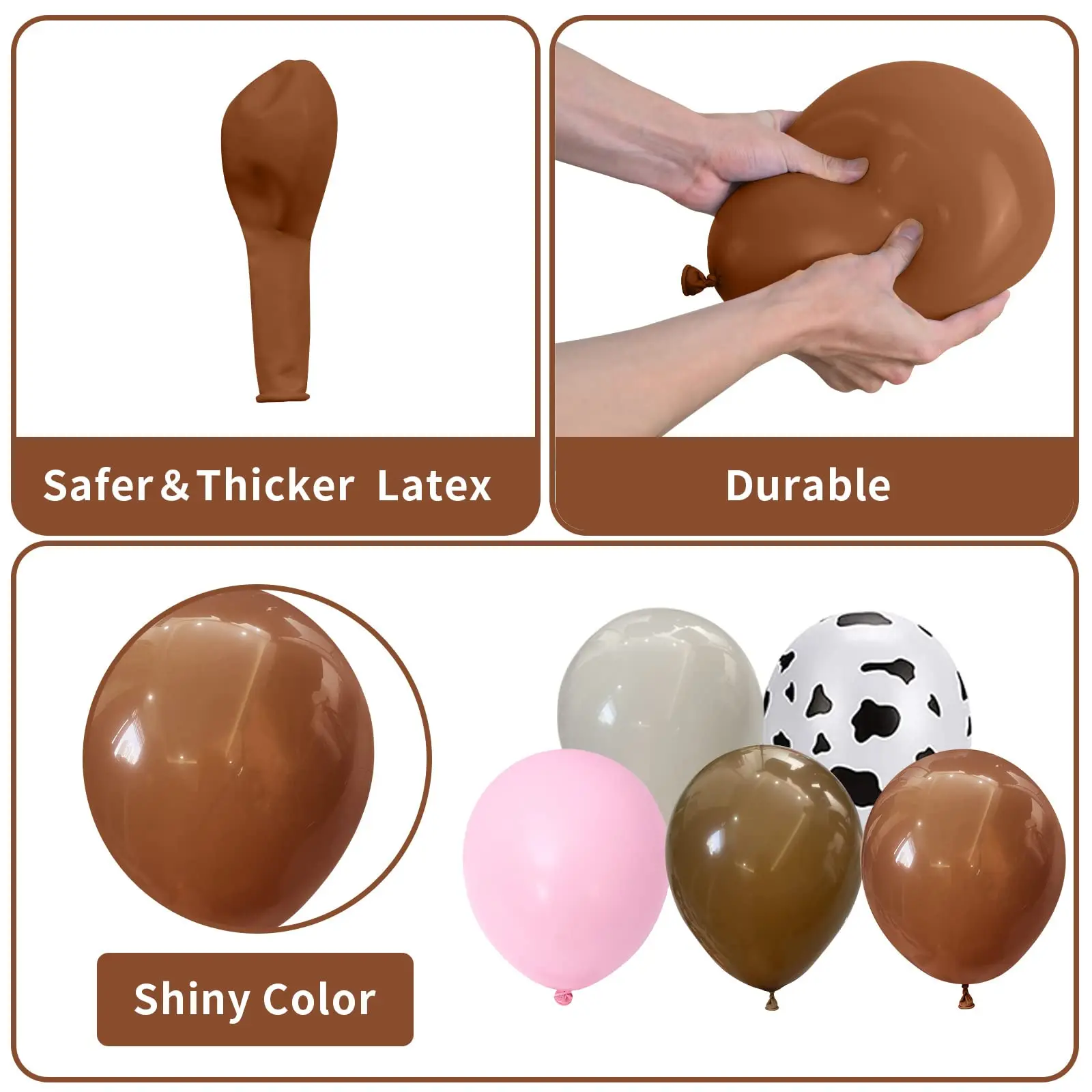 Cow Print Balloon Arch Kit Balloons Garland Arch Kit for Farm Party Cowboy Party Decorations Baby Shower Birthday Party