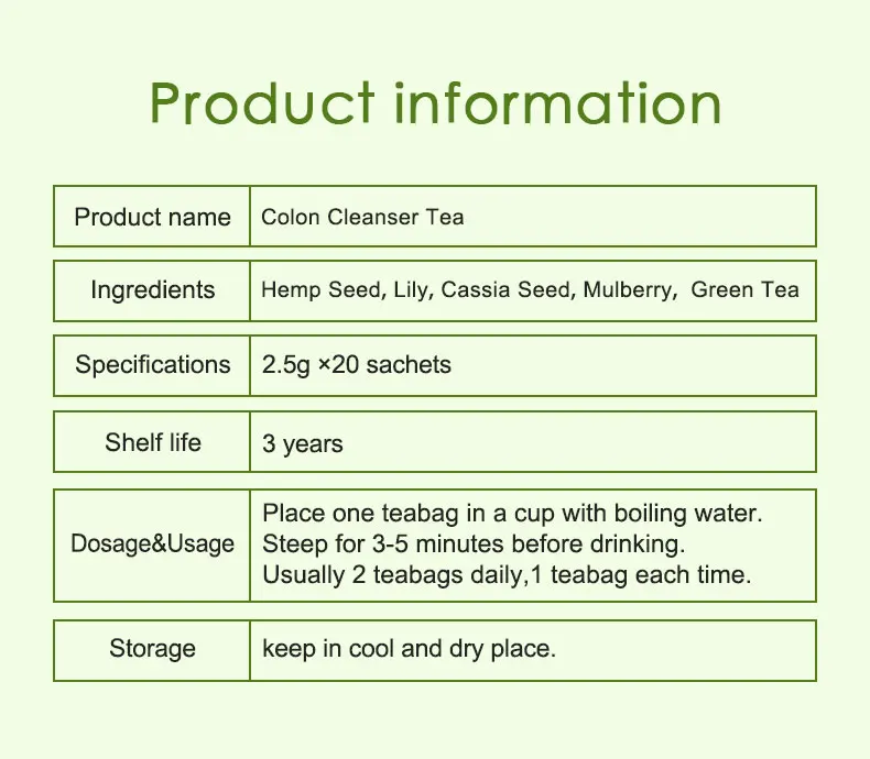 Winstown Colon cleanse tea Private Label Nature Diet tea slim Colon Cleaning herbal tea