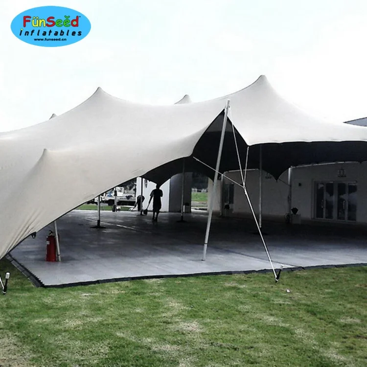 Hot sale four ways elastic waterproof UV flame retardant fabric material stretch tent for wedding