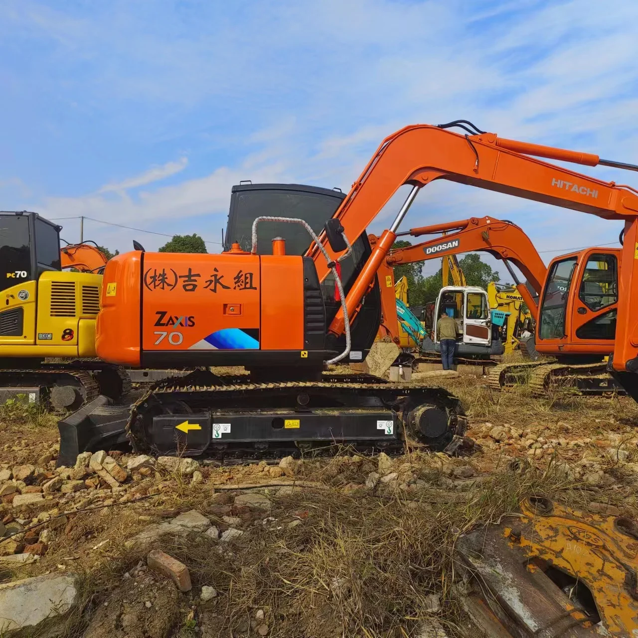 Экскаваторы-экскаваторы Hitachi ZX70/7Ton японский высокопроизводительный строительный сельскохозяйственный экскаватор низкая цена