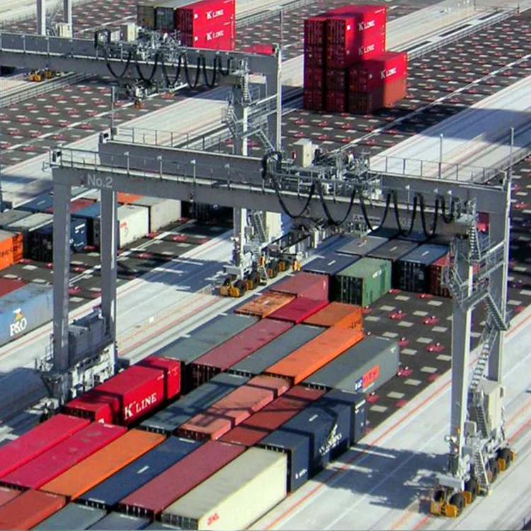 Customized 35 Ton 45 ton Rubber Tyre Container Gantry Crane 40 ton rtg crane 50 ton straddle carrier price