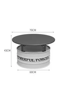 WSJ3150 Coffee Table#2 Antique Time Living Packing Fashion Creative Industrial Style Oil Round Street Corner out Cafe Bar Table