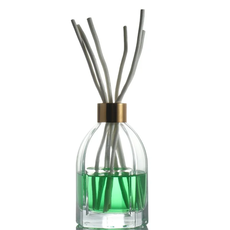 Empty luxury custom unique aroma oil fragrance home reed diffuser refill glass bottle gift container