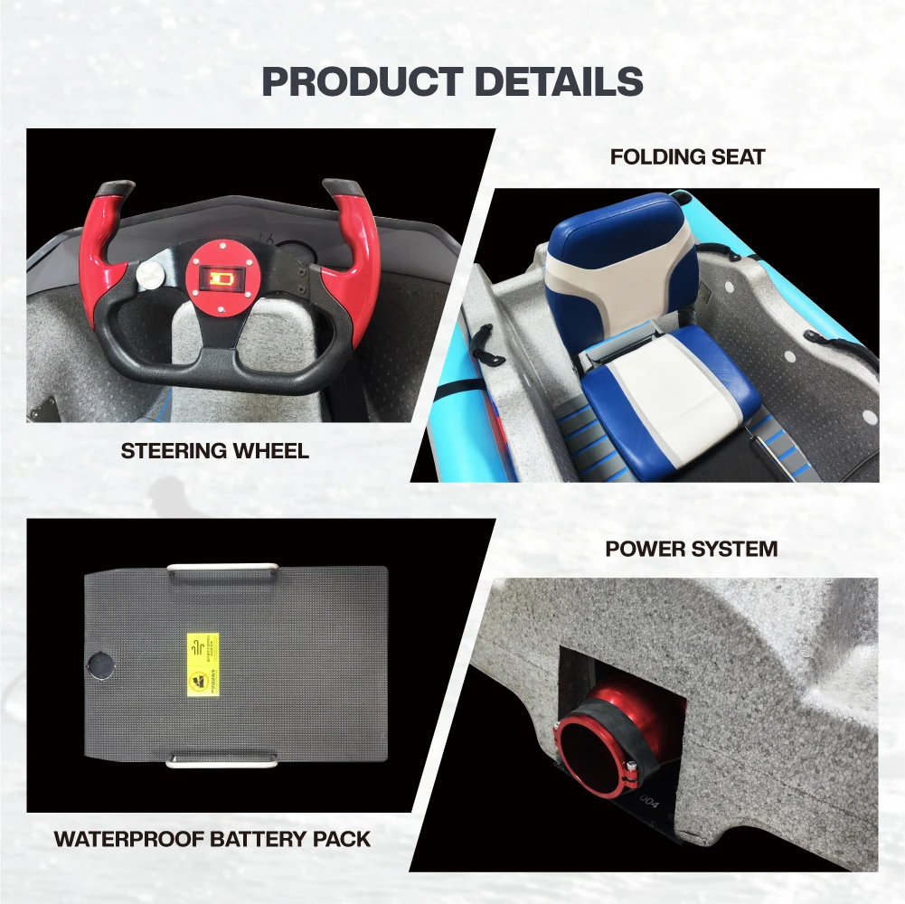 Factory Direct Sale Kart Boat Electric Rush Wave Go Mini Jet Karting for 15000w 15kw Electric Kart Boat