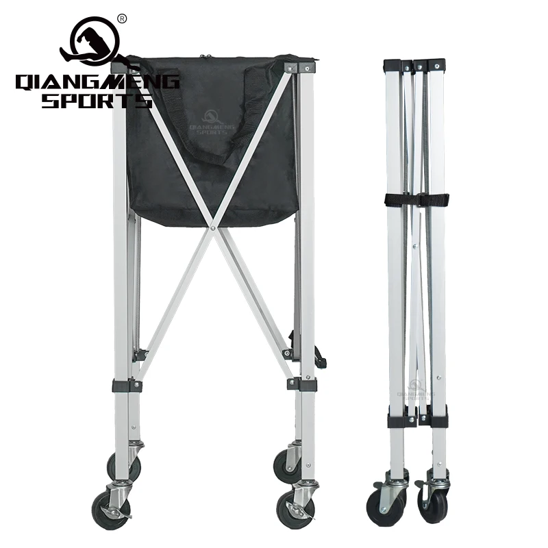 Folding tennis ball frame aluminum alloy tennis cart mobile portable trainer cart picking up basket tennis