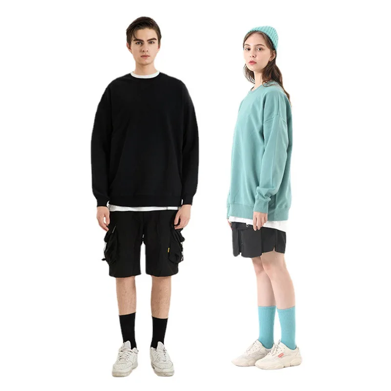 New 380 Gsm Terry Pullover Oversized Sweatshirt Unisex Cotton Hoodies With Custom Logo