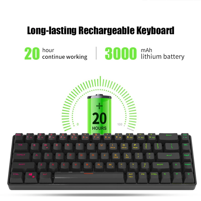  Высококачественная Механическая игровая клавиатура Guangzhou Gk61 Rgb BK68H Laser с голубыми