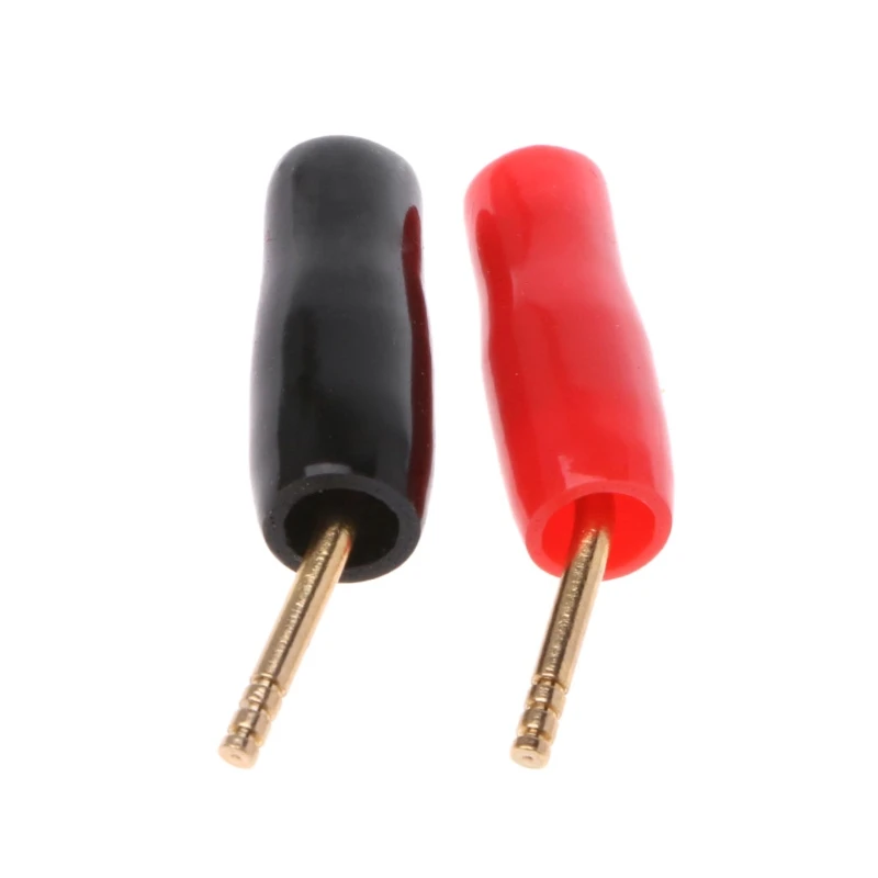 Banana Wire Cable Pin Plug Red+Black 2mm Speaker Connector For Wire Cable Hifi