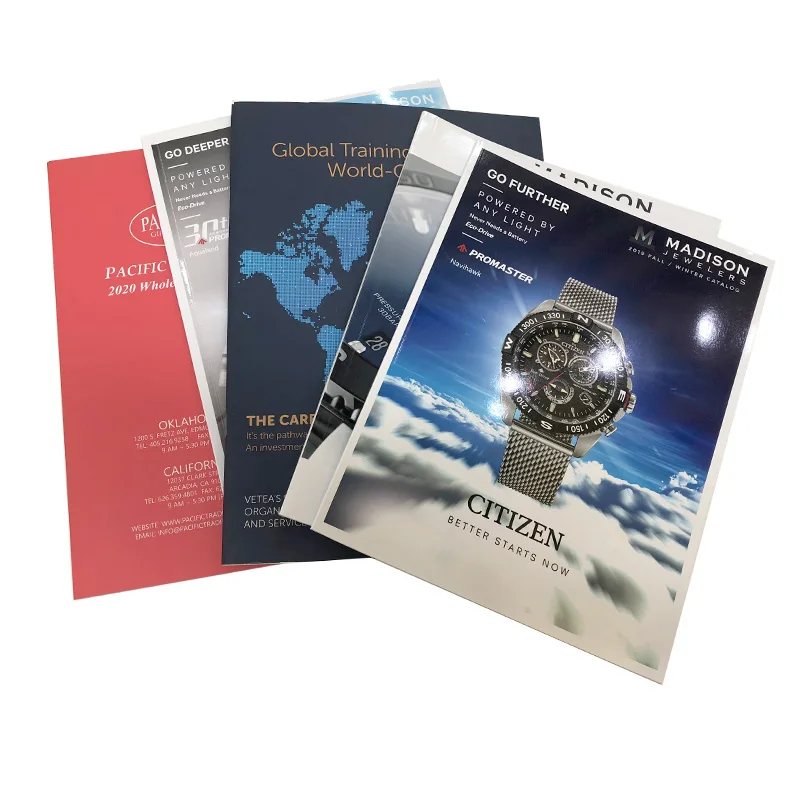 Custom printing brochures profession manufacturer daily magazine cheap fast delivery catalogue book
