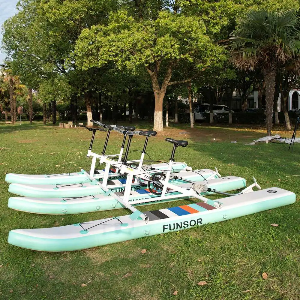 3-person surfboard High Quality Pedal Boat Water Sports Bicycle Aqua Bike Ocean Leisure Tricycle SUP aluminum water bike