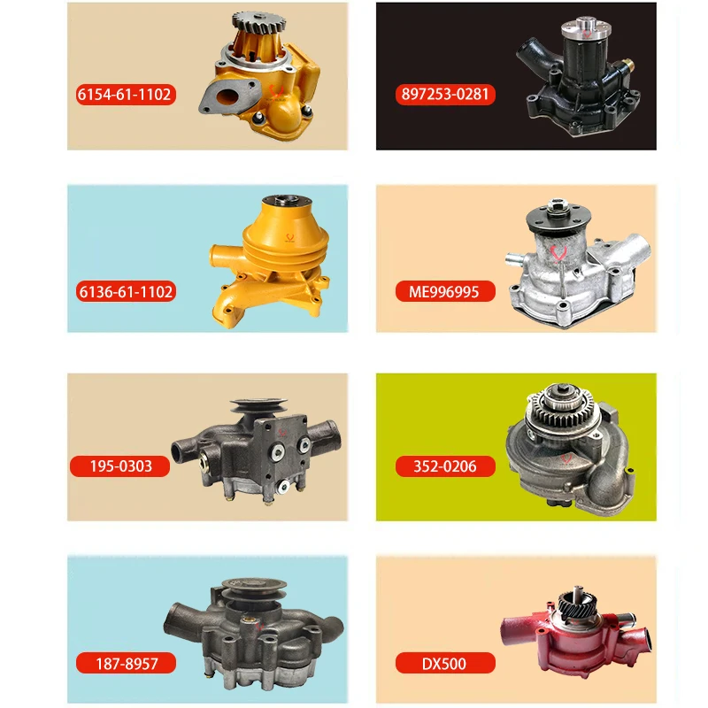 Machinery Engine Spare Parts Water Pump 8971233301 Replacement For 4jg1 Engine