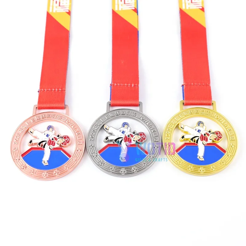Производитель оптовая продажа Заказная медаль из цинкового сплава борьба каратэ кунг-фу боевые искусства дзюдо бокс тхэквондо