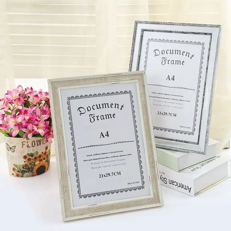A4 Document Photo Frame High School University Graduation Award Degree Certificate Diploma Frame