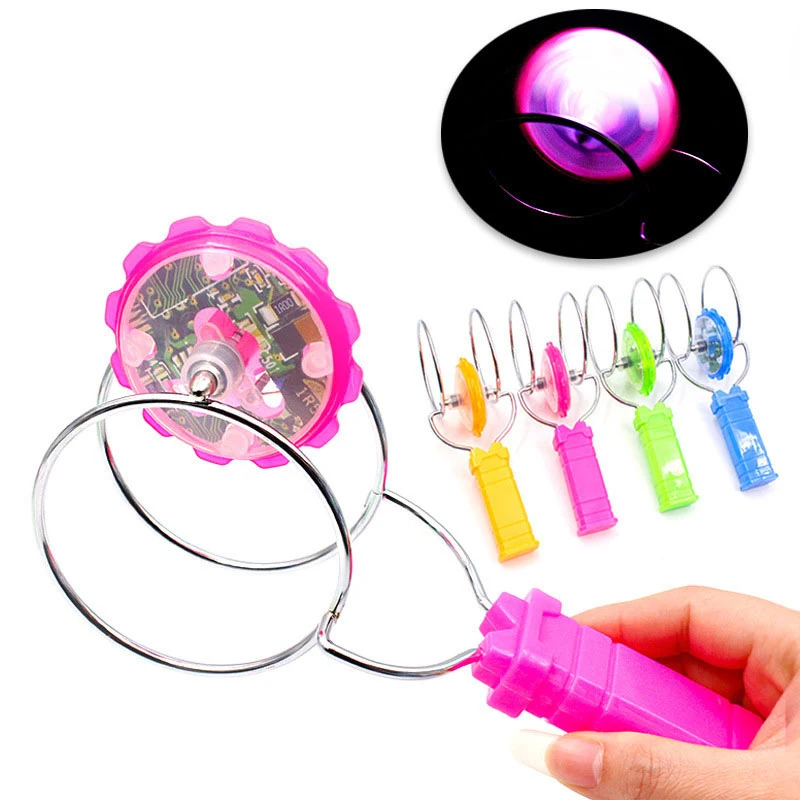 Kids Light-Up Magnetic Yoyo Gyro Wheel Toys Magic Spinning Top Led Light Up Gyro Toys