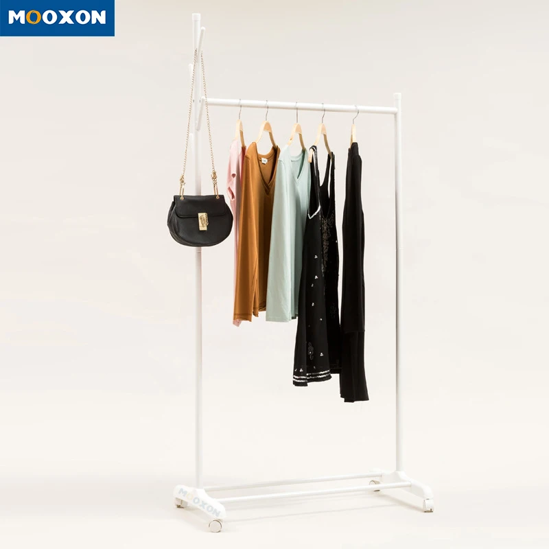 OEM Simple Trending Clothes Shelves Coat Closet Hat Hanging Organizer Rolling Cart Garments Cloth Drying Rack