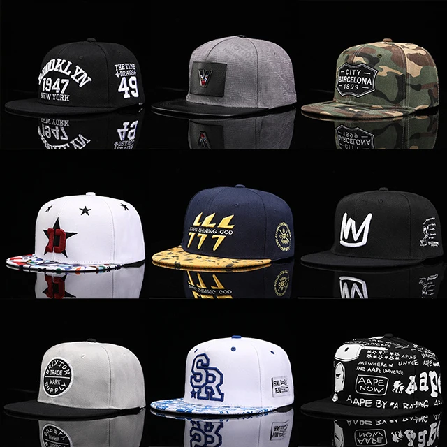 Fashion Mens Stylish Blank Brim Snapback Cap Hip Hop Baseball Hat Fitted Cap
