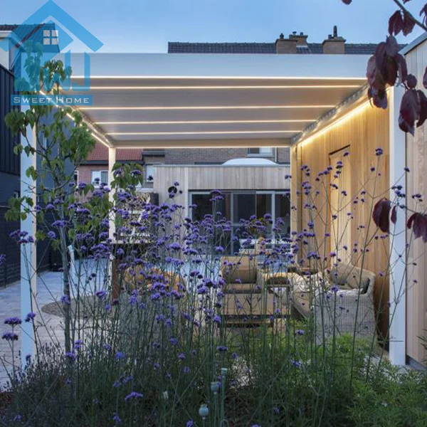 DIY Customized Outdoor Metal Canopy Aluminum Motorized Pergola Louver Gazebo