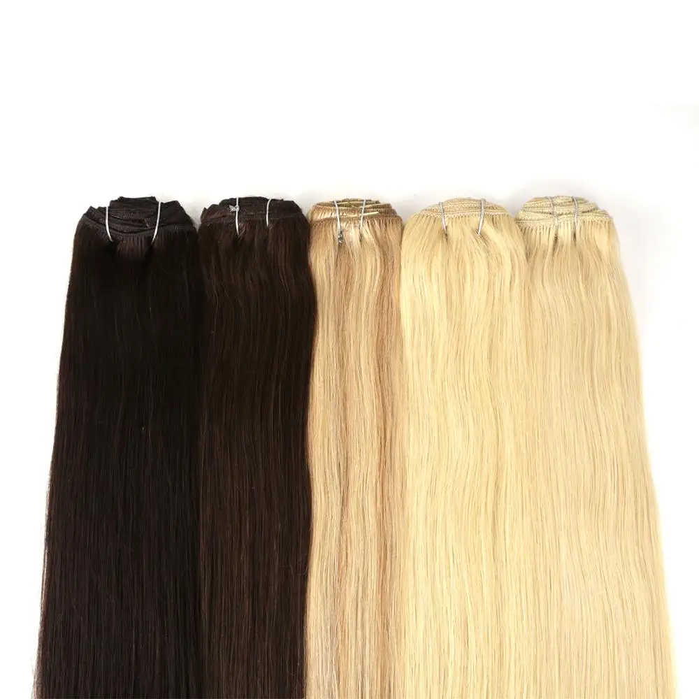 
Neitsi 20inch 7PCS/SET Clip on Remy Human Hair Extensions Straight Clip-ins Hair Double Drawn 