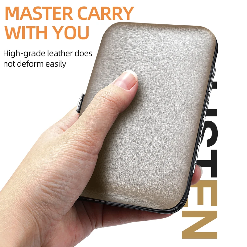 Finger Nail Clippers Cutter 17 PCS Durable Portable Silver Stainless Steel Washable Manicure Toenail Manicure Kit Set