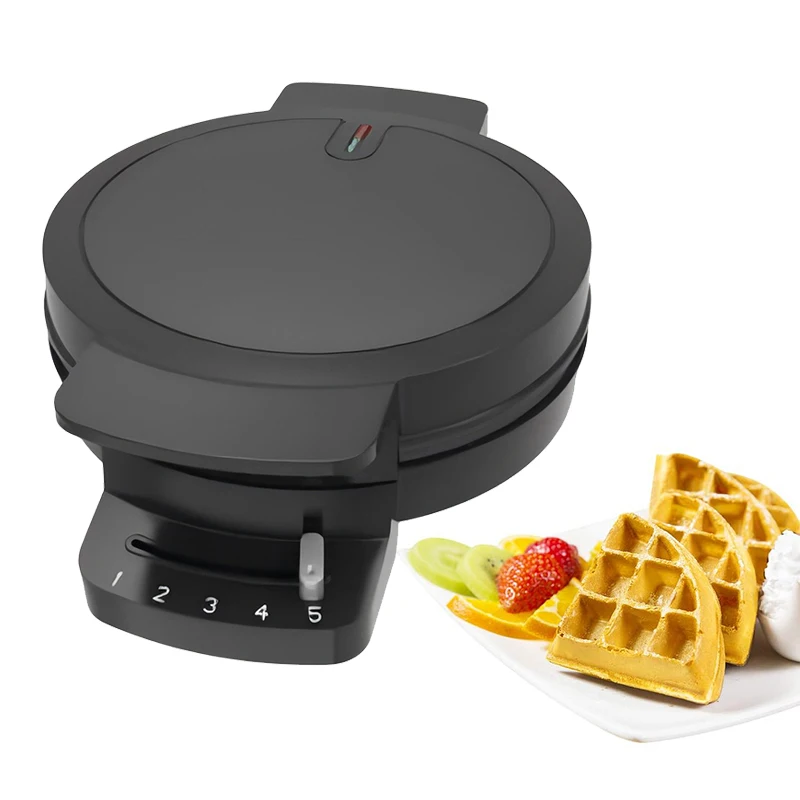 Electric Home Breakfast Heart or Round Waffle Plate Temerpature adjustable with 6 Gears Cool Touch Kitchen Cookware Waffle Maker