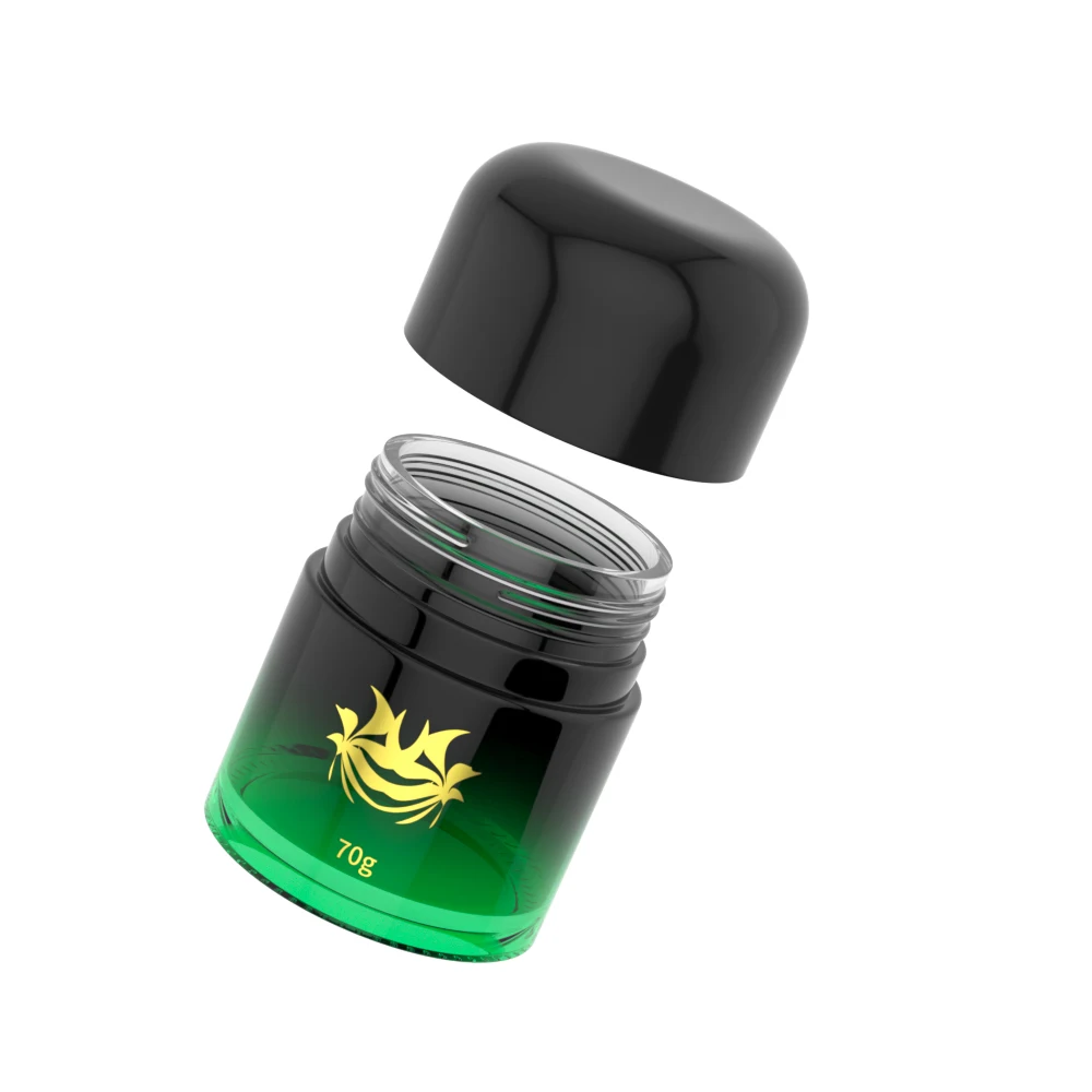 Manufacturer 1oz 2oz 3oz 4oz 6 oz black glass container storage jar with lid