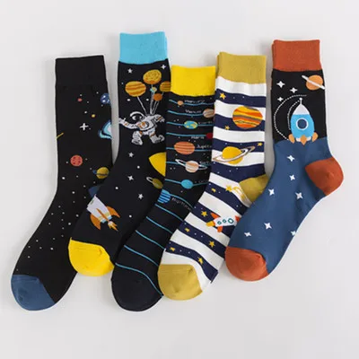 YL Hot Sale Flamingo Socks Women Men Happy Socks Custom Printing Long Cotton Character Socks