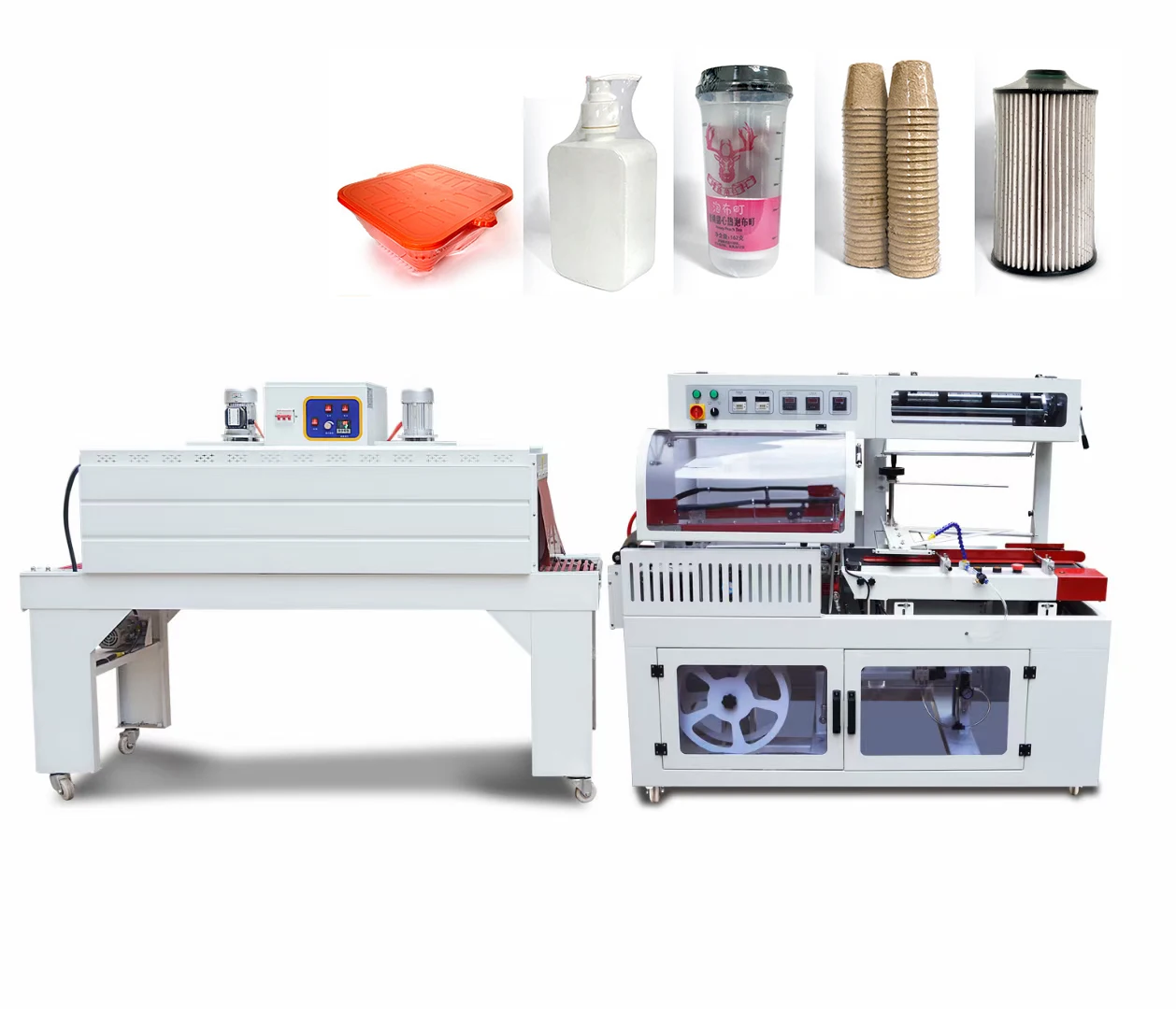 High speed box book L bar sealer POF PVC film heat packaging L bar sealing shrink wrapping packing machine