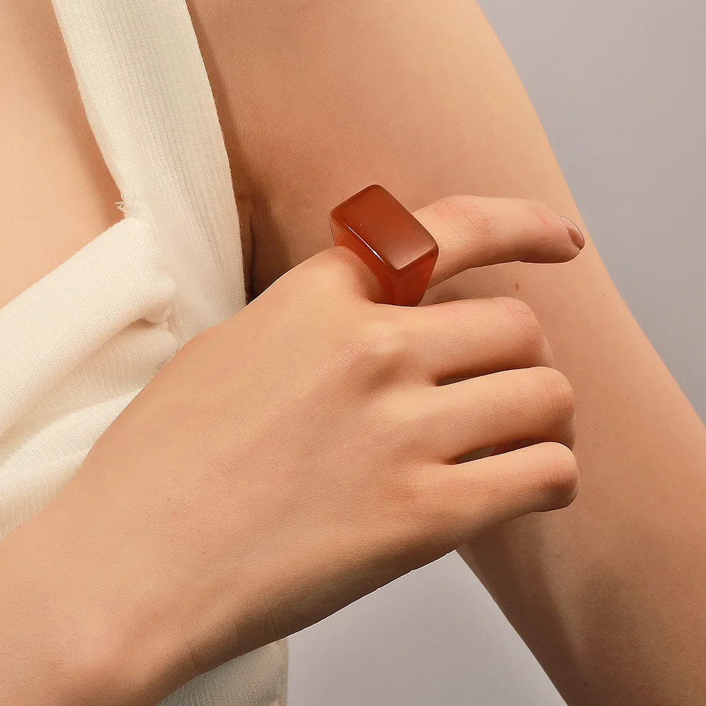 
Real Yellow Color Jade Jewelry Main Material Hiphop Style Ring Watch Fstainless steel ring 