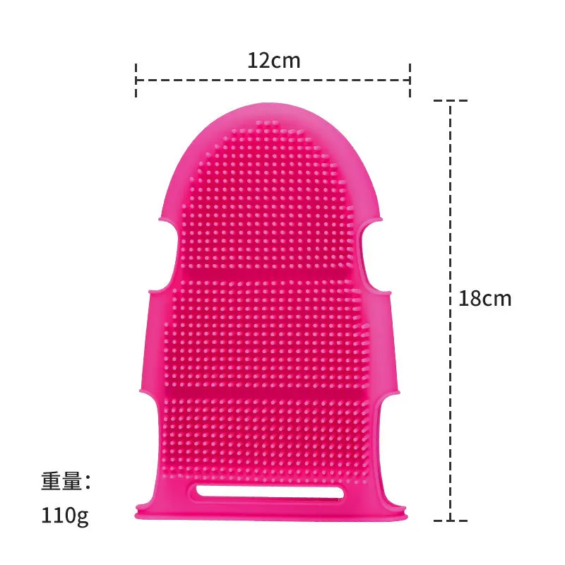 Silicone Rubber bath back body gloves scrubber