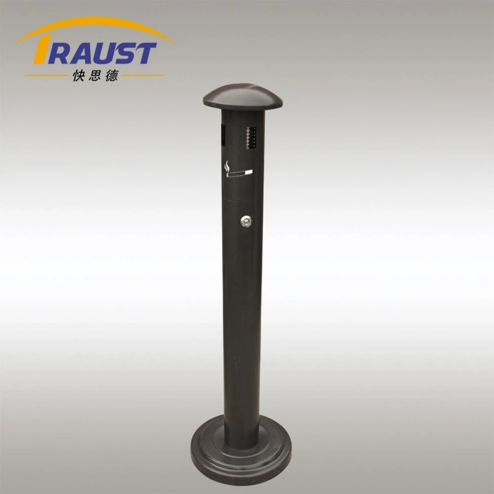 Traust outdoor standing smokers smoking metal ashtray cigarette bin ash can ash receptacle