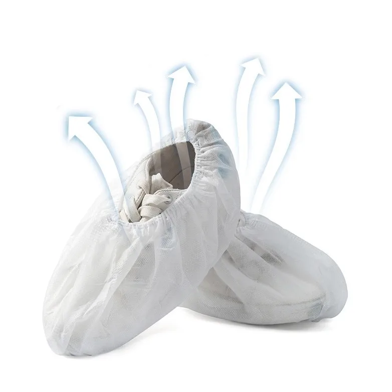 White Non-woven Fabric Disposable Shoe Cover PP PE Protect Slip Anti-slip Shoe Cover
