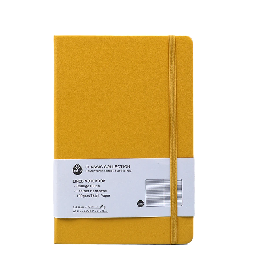 Pu Leather Planner Students Exercise Stationery Set Hardcover Kraft Paper Journal Travelers Notebooks With Logo  With Pen