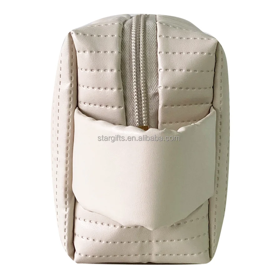 Factory 300D 600D Polyester Fabric Medium Size Custom Printed Reusable Pouch Women Cosmetic Bag