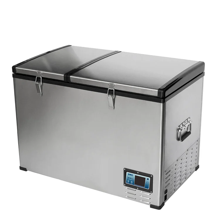 Alpicool 12V 24V Metal Stain Steel Car Fridges 122.4L Big Capacity Dual Zones Individual Control