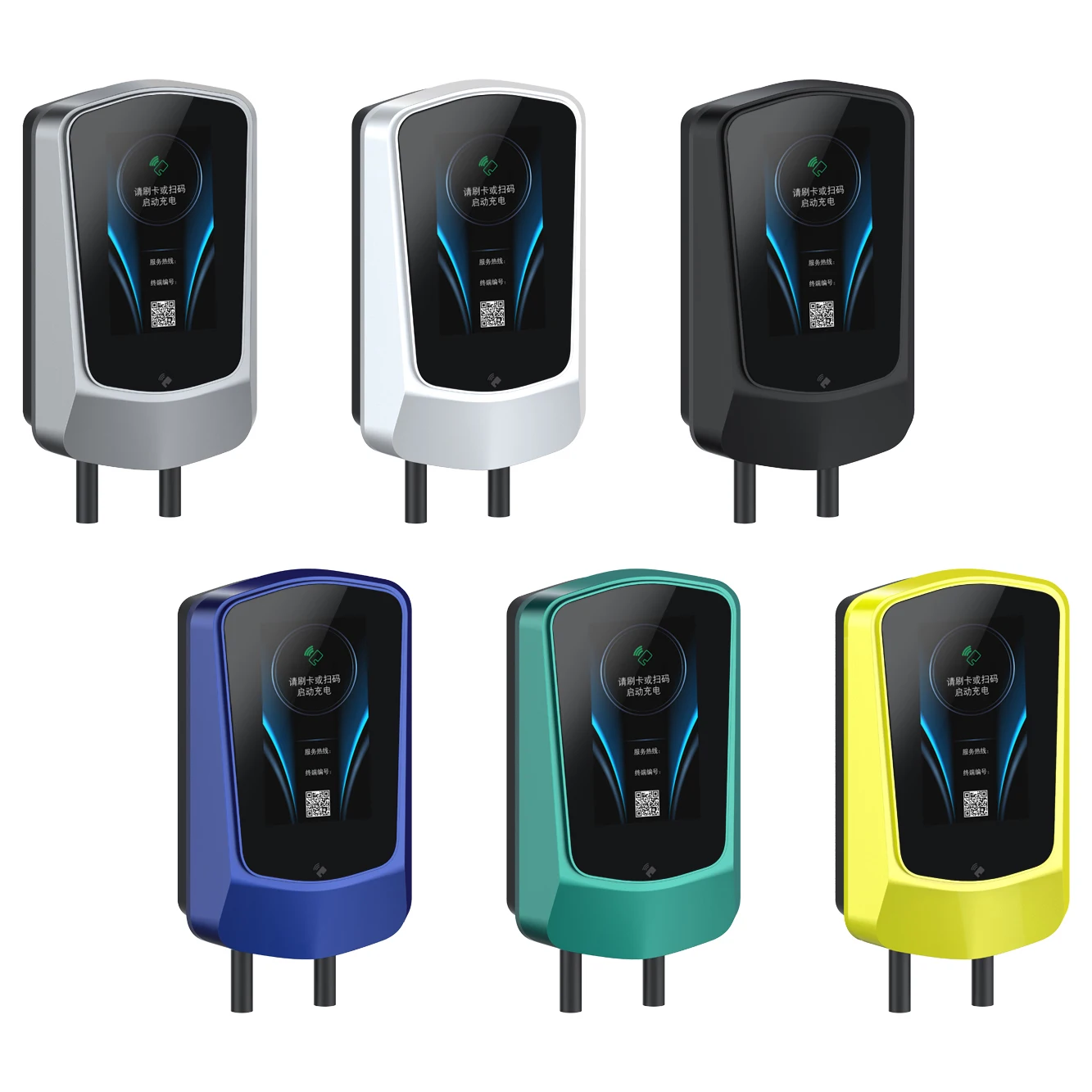 7kw wallbox GBT EV зарядное устройство 32A Wallbox домашнего использования крепление автомобильное 7 дюймов сенсорный экран
