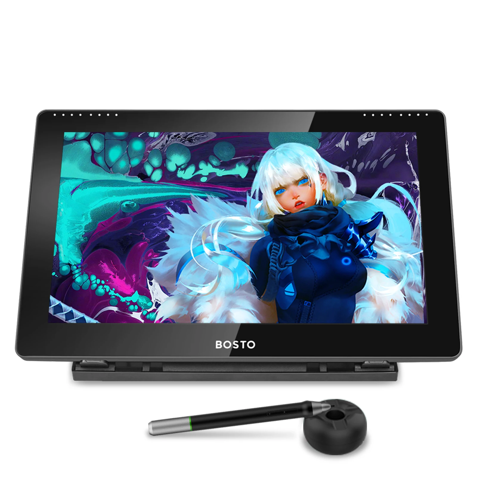 BOSTO 16inch graphic drawing tablet for computer for kids pen Display Screen Monitor low Price 8192 level pressure