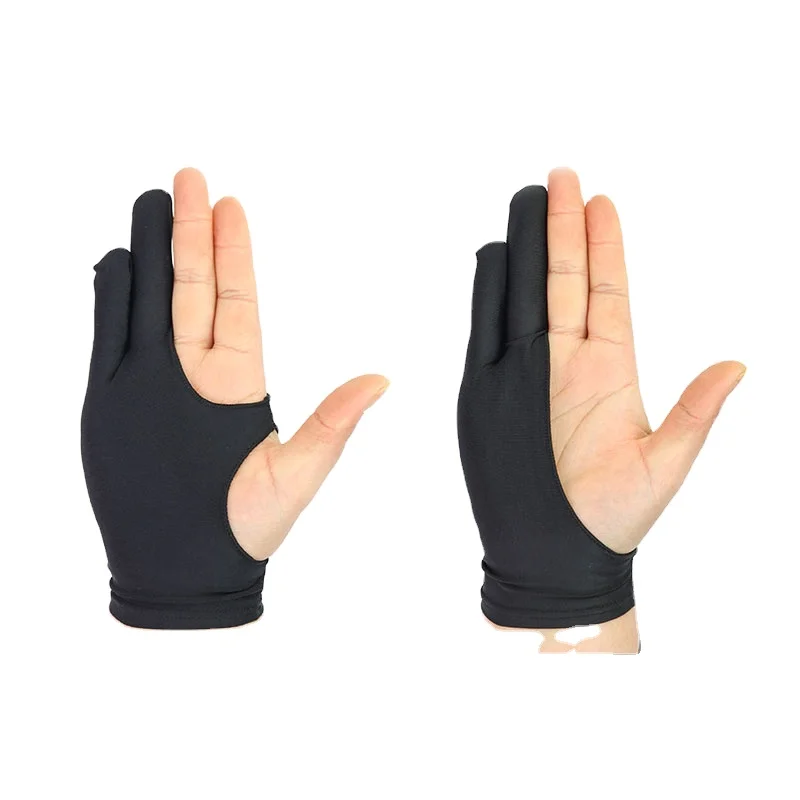 Mikailan XS/S/M/L Black Artist Glove Two Finger Drawing Glove Anti-fouling Reduce Friction Great for Right & Left Hand