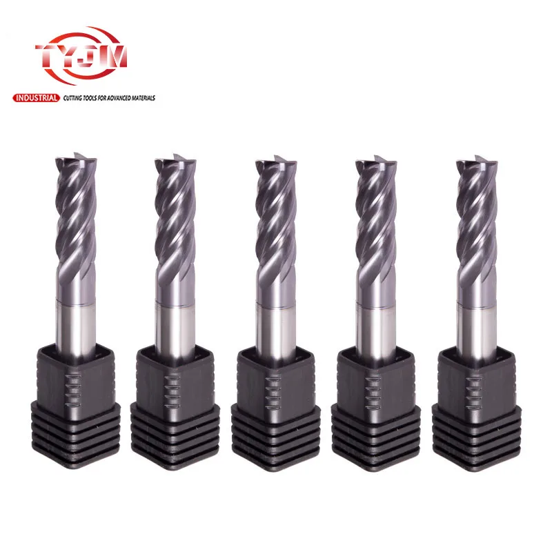 hrc65 Top Quality Solid Carbide Square Endmills For Hrc61 Hard Steel Endmills Cnc Tools 12mm 10mm 8mm 6mm 4mm 16mm