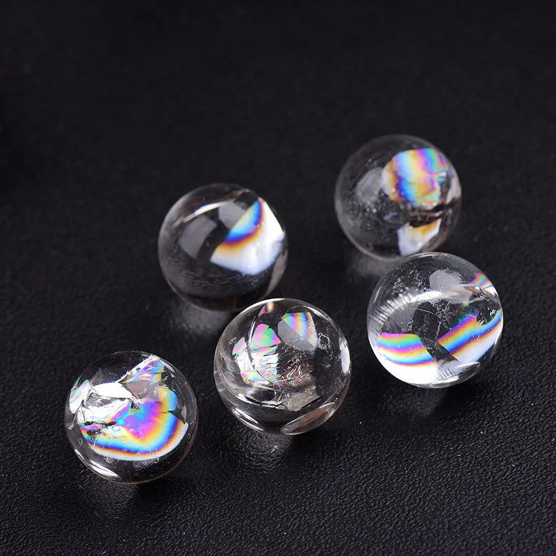 Polished Healing Genuine Mix Prism 20Mm Glass Whole Sale Apatite Clear Quartz 35Mm Stand Mini Big Sphere Crystal