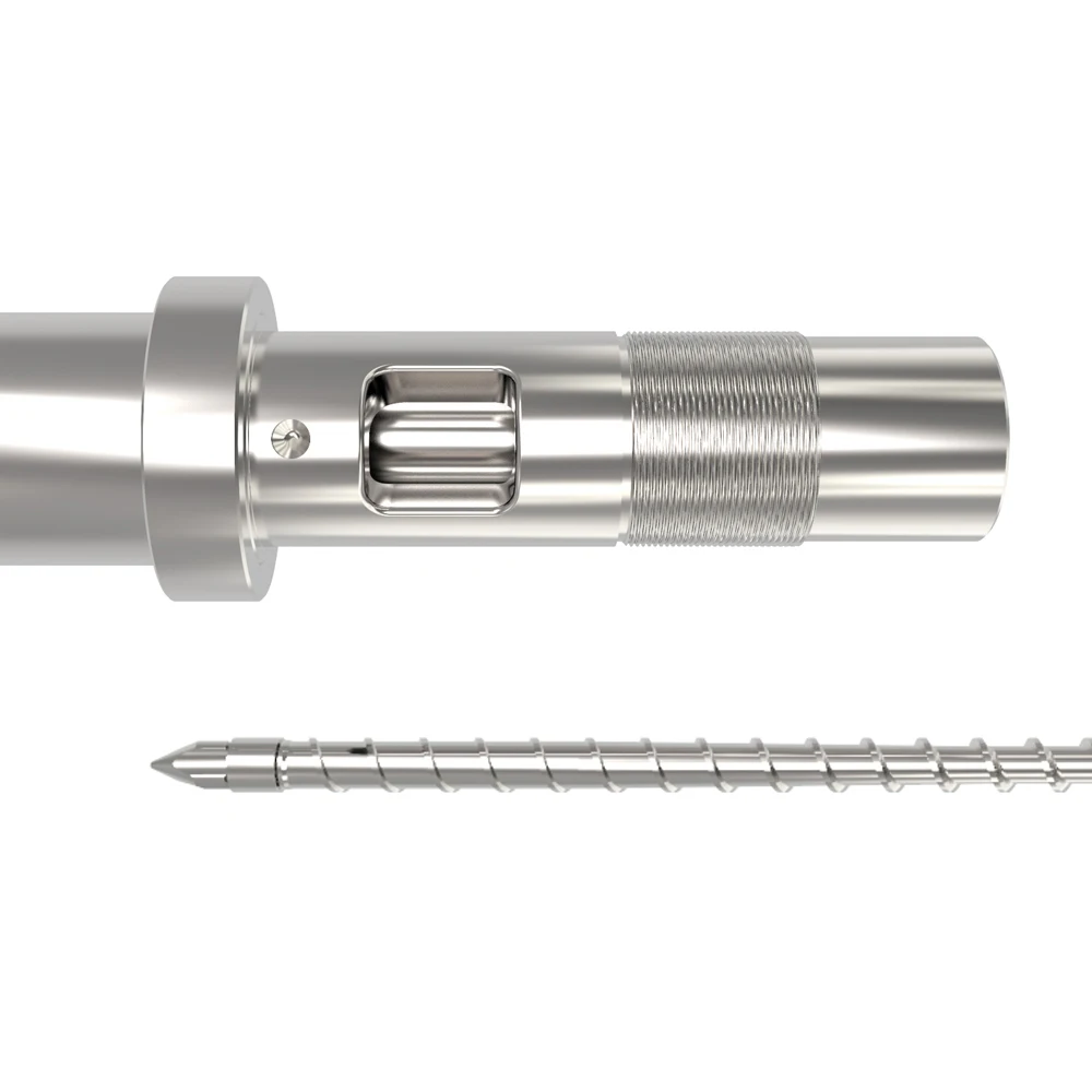 
HAITAI NHTX1800 HVOF Cylinder Screw with Screw Head for Plastic Processing Machine 