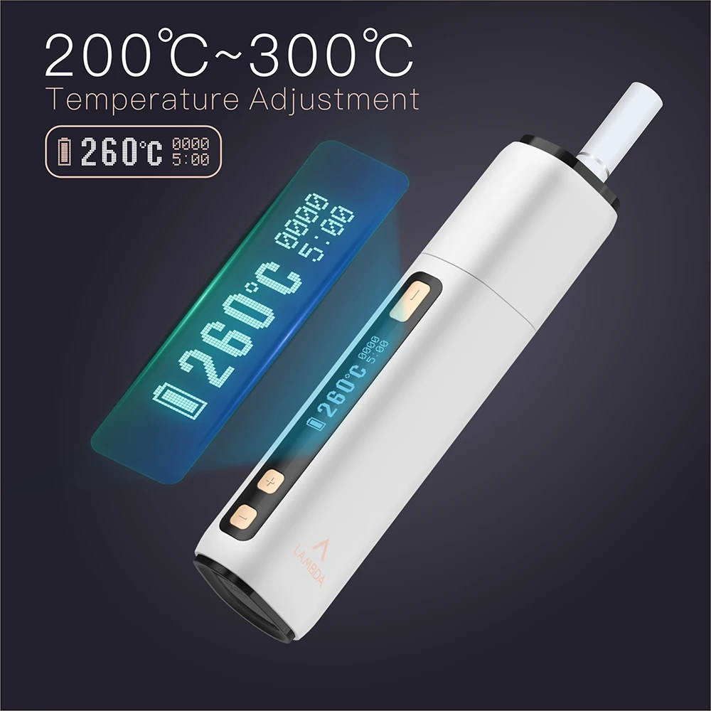 
Factory Price Heat No Burn Device LAMBDA CC OLED Tobacco Heated Tobacco Heating Device Not Burn Device 