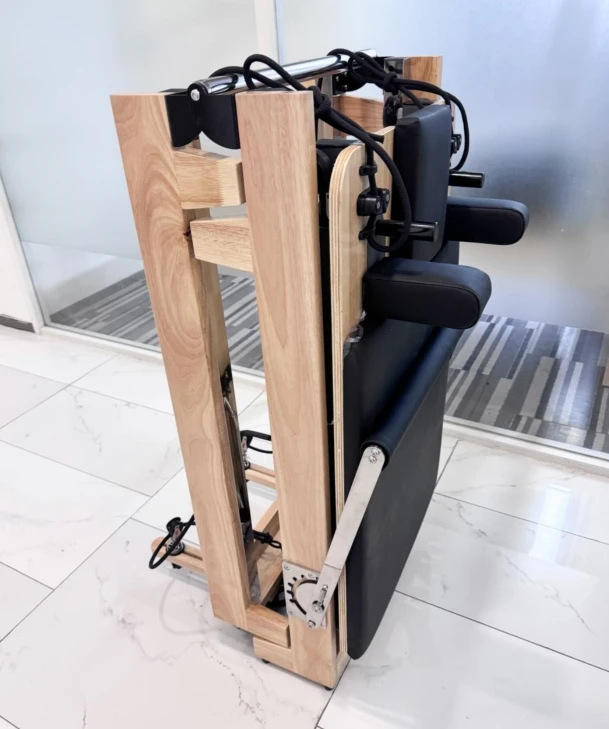 home gym equipment foldable commercial studio machine wooden yoga oak folding pilates reformer