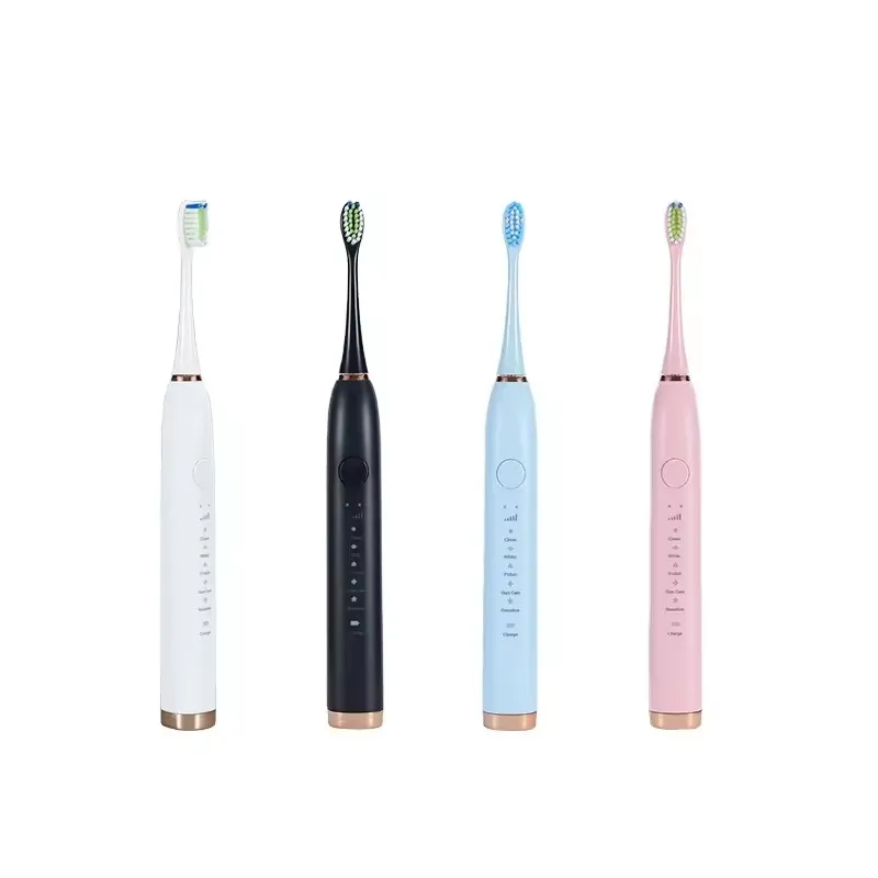 Upgrade Oral Care Smart Pressure Sensor Electric Toothbrush Spatter-Proof USB Rechargeable Traveling Sonic Toothbrush With Timer