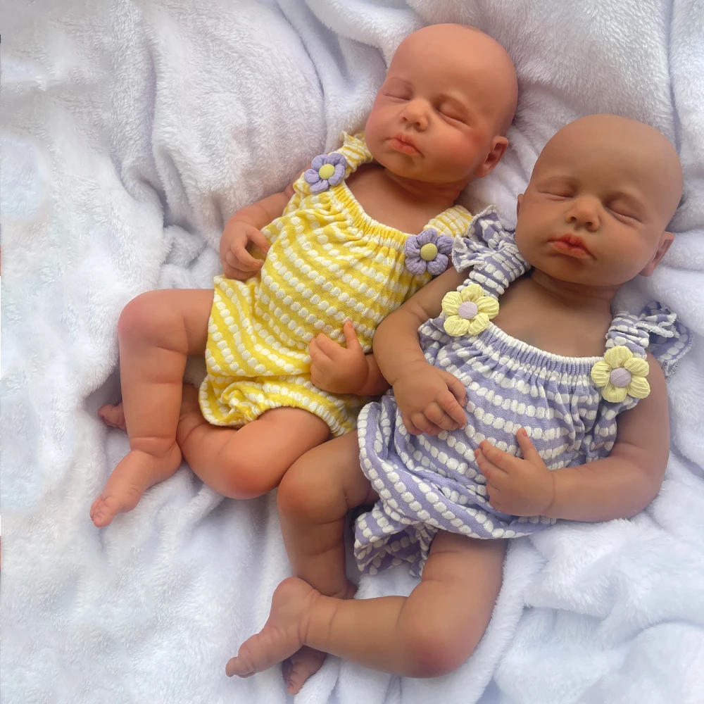 Handmade 3D Painted Soft 20 Inch Baby Soft Flexible 50Cm Loulou Bebe Reborn Girl Full Body Silicone Reborn Dolls Newborn Preemy