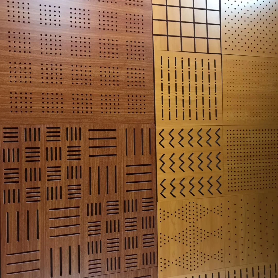 American Style Curve Fluted Sound insulation MDF Board Perforated Acoustic Wood Decorative Sound-absorbing Wall Panel