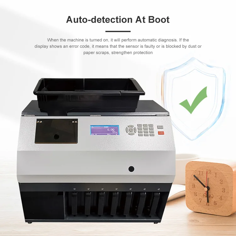 CS-610-3 Best quality coin sorting machine Up to 7 pockets cash coins sorter/counter for worldwide Support software upgrade