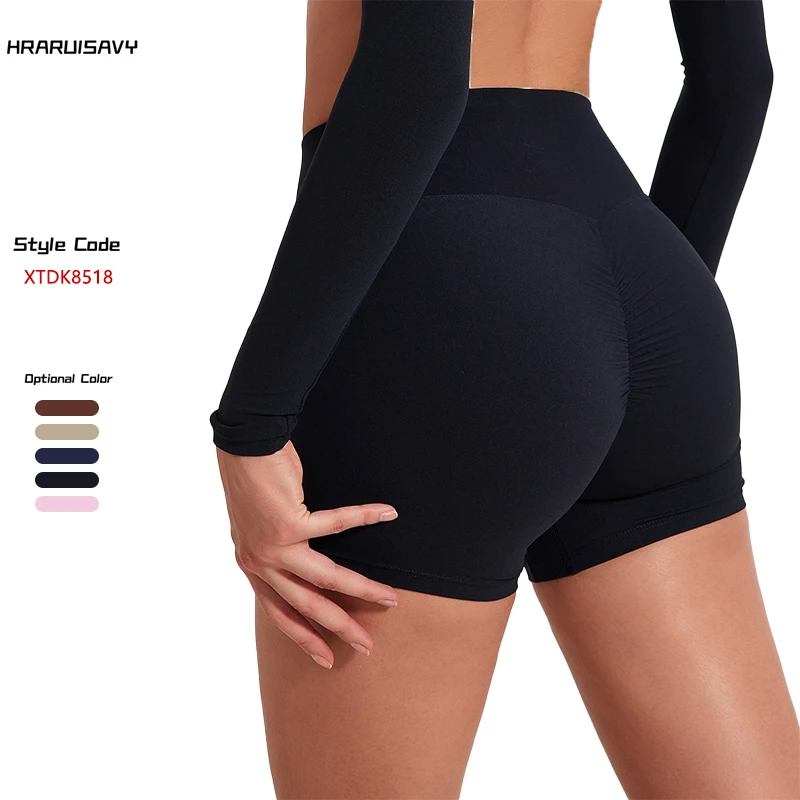 Breathable Quick Dry Sportswear Yoga Shorts Scrunch Butt Gym Fitness Women Running Tights Active Wear Biker Shorts