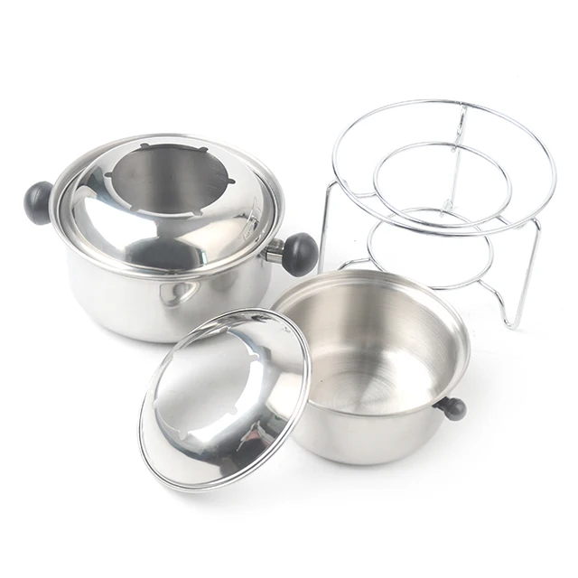Stainless steel Fondue Pot Cheese And Chocolate Fondue Set