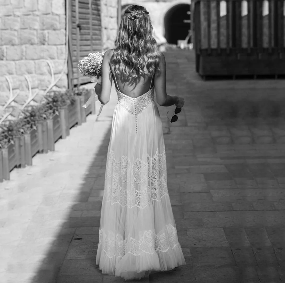 Chinese Bohemian Bridal Very Sexy Summer Wedding Dress